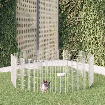 vidaXL Free Range Animal Enclosure 10-Panel 54x60 cm Galvanised Iron