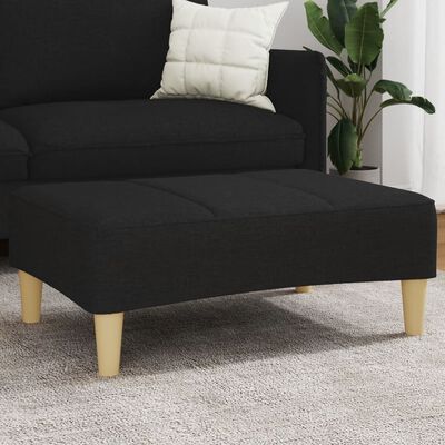 vidaXL Footstool Black 77x55x31 cm Fabric