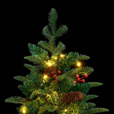 vidaXL Artificial Hinged Christmas Tree 150 LEDs 150 cm