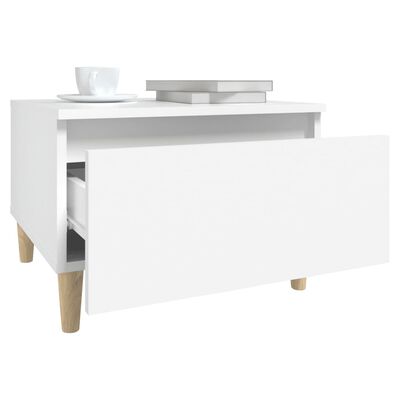 vidaXL Side Table White 50x46x35 cm Engineered Wood