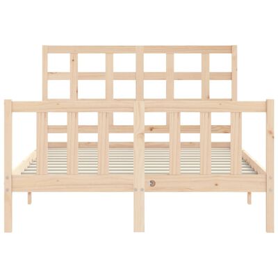 vidaXL Bed Frame without Mattress Double Solid Wood Pine