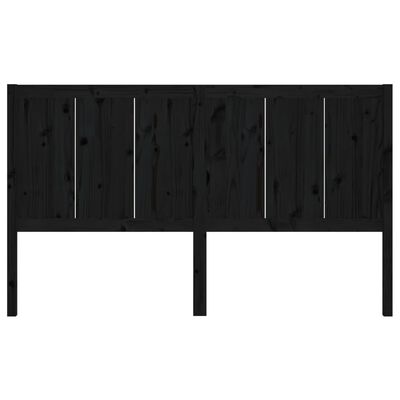 vidaXL Bed Headboard Black 185.5x4x100 cm Solid Pine Wood