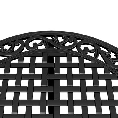 vidaXL Garden Table Black Ø90x75 cm Cast Aluminium