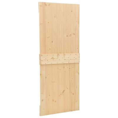 vidaXL Sliding Door with Hardware Set 80x210 cm Solid Pine Wood