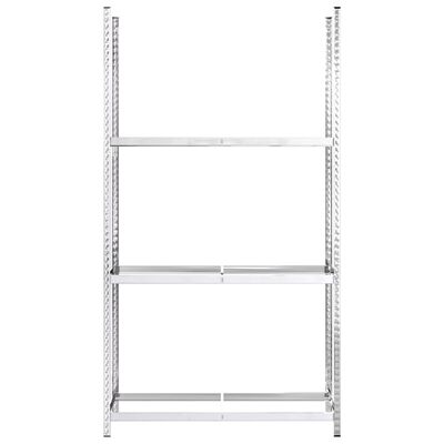 vidaXL 3-Layer Tire Rack Silver 110x40x200 cm Steel