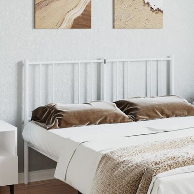 vidaXL Metal Headboard White 150 cm