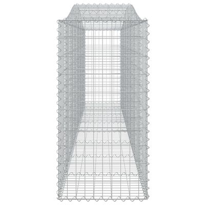 vidaXL Arched Gabion Baskets 2 pcs 400x50x100/120 cm Galvanised Iron