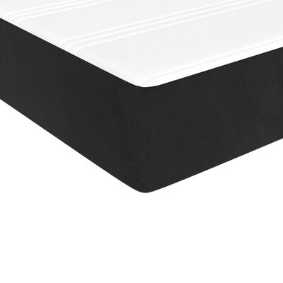 vidaXL Pocket Spring Bed Mattress Black 137x190x20 cm Full Velvet