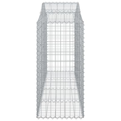 vidaXL Arched Gabion Baskets 11 pcs 200x50x100/120 cm Galvanised Iron