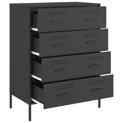 vidaXL Sideboard Black 68x39x89 cm Steel