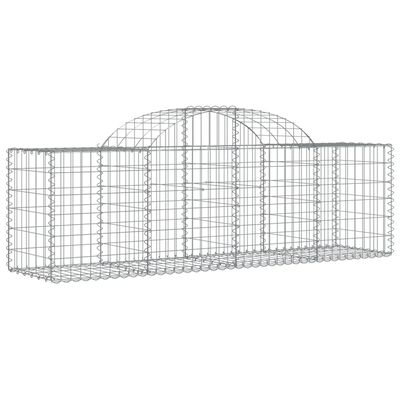 vidaXL Arched Gabion Baskets 9 pcs 200x50x60/80 cm Galvanised Iron