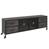 vidaXL TV Cabinet Silver 110x30x40 cm Iron