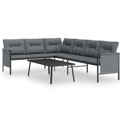 vidaXL 2 Piece Garden Lounge Set Anthracite Steel