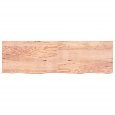 vidaXL Bathroom Countertop Light Brown 200x60x(2-4)cm Treated Solid Wood