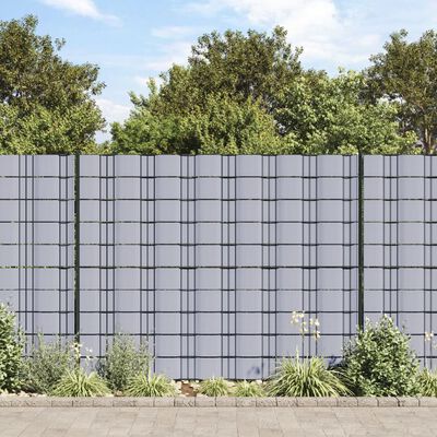 vidaXL Garden Privacy Screen PVC 70x0.19 m Light Grey