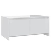 vidaXL Coffee Table High Gloss White 90x50x41.5 cm Engineered Wood