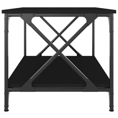 vidaXL Coffee Table Black 80x50x45 cm Engineered Wood and Iron