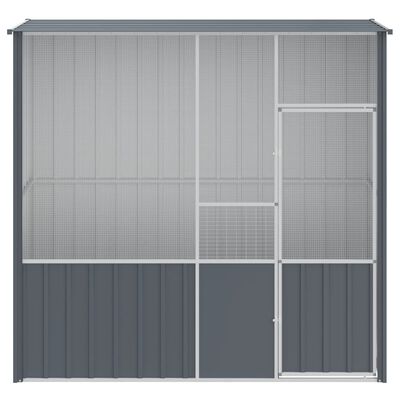 vidaXL Bird Cage Anthracite 215x78x200 cm Galvanised Steel