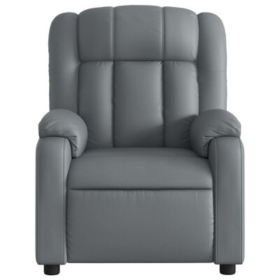 vidaXL Massage Recliner Chair Grey Faux Leather