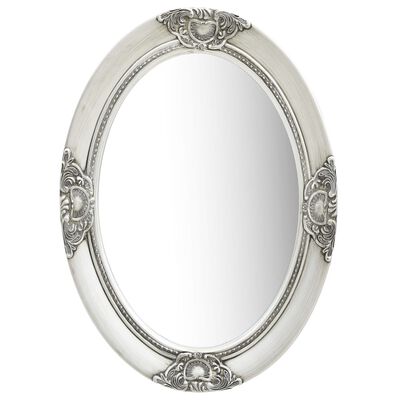 vidaXL Wall Mirror Baroque Style 50x70 cm Silver