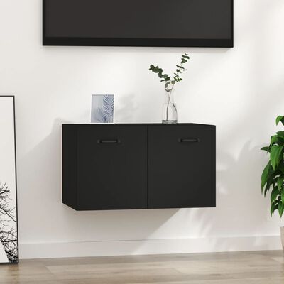 vidaXL Wall Cabinet Black 60x36.5x35 cm Engineered Wood