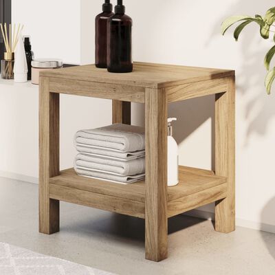 vidaXL Bathroom Side Table 45x35x45 cm Solid Wood Teak