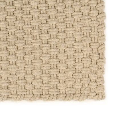 vidaXL Rug Rectangular Natural 80x160 cm Cotton