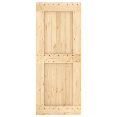 vidaXL Sliding Door with Hardware Set 85x210 cm Solid Wood Pine