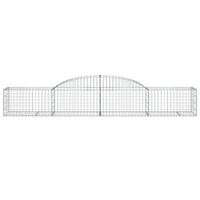 vidaXL Arched Gabion Baskets 2 pcs 300x50x40/60 cm Galvanised Iron