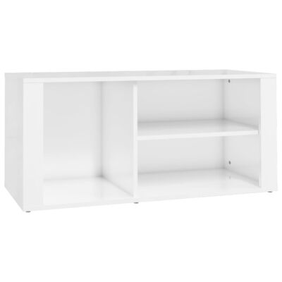 vidaXL Shoe Cabinet High Gloss White 100x35x45 cm Engineered Wood