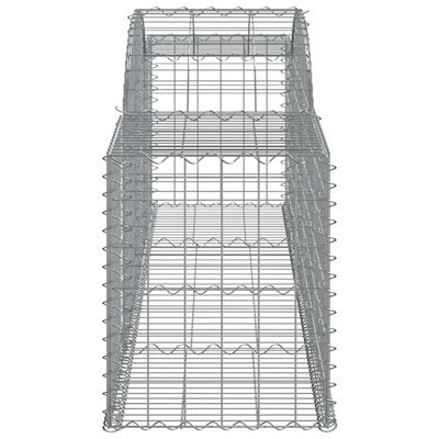 vidaXL Arched Gabion Baskets 4 pcs 300x50x60/80 cm Galvanised Iron