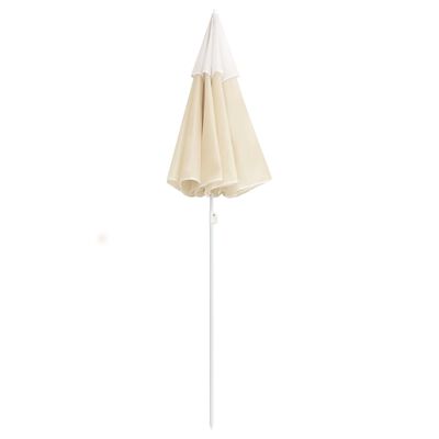 vidaXL Garden Parasol with Steel Pole Sand 180 cm