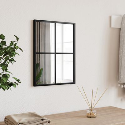 vidaXL Wall Mirror Black 30x40 cm Rectangle Iron