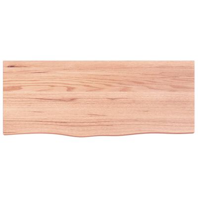 vidaXL Wall Shelf Light Brown 100x40x(2-6) cm Treated Solid Wood Oak