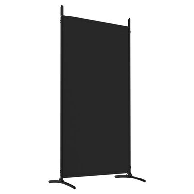 vidaXL 4-Panel Room Divider Black 346x180 cm Fabric