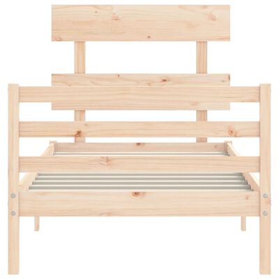 vidaXL Bed Frame without Mattress Single Solid Wood