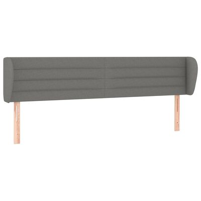 vidaXL Headboard with Ears Dark Grey 163 cm Fabric