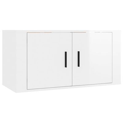 vidaXL Wall-mounted TV Cabinets 3 pcs High Gloss White 80x34.5x40 cm