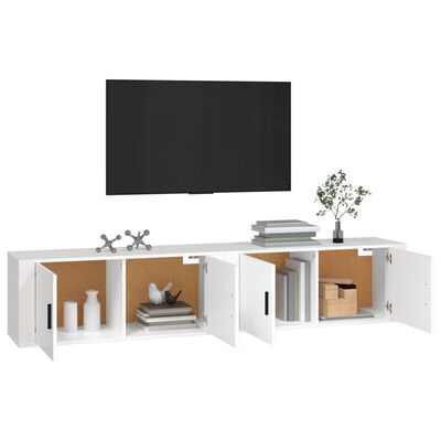 vidaXL Wall-mounted TV Cabinets 2 pcs White 100x34.5x40 cm