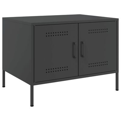 vidaXL Coffee Table Black 68x50x50.5 cm Cold-rolled Steel