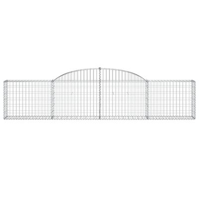 vidaXL Arched Gabion Baskets 20 pcs 300x30x60/80 cm Galvanised Iron