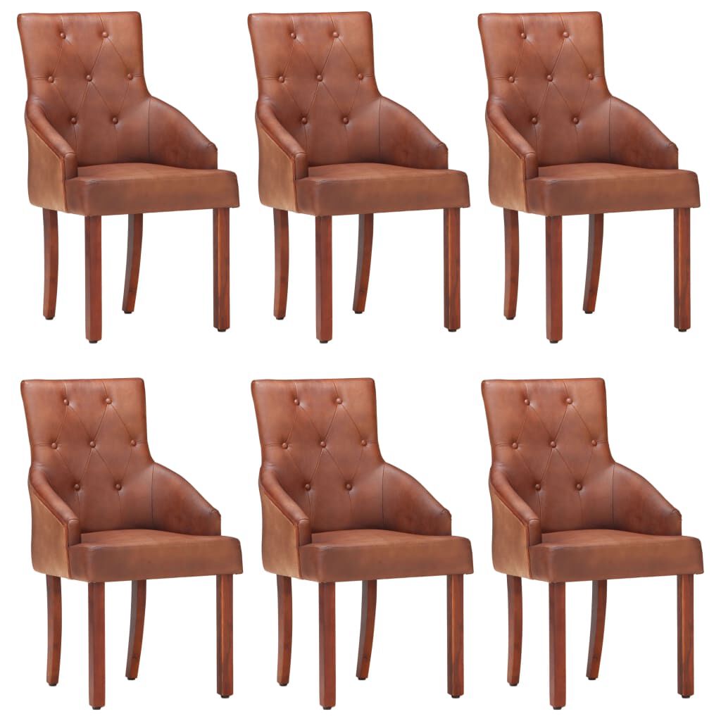 brown upholstered dining chairs