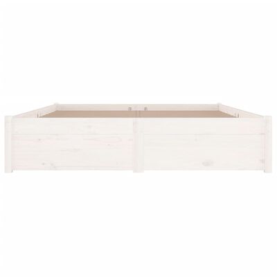 vidaXL Bed Frame without Mattress with Drawers White King Size