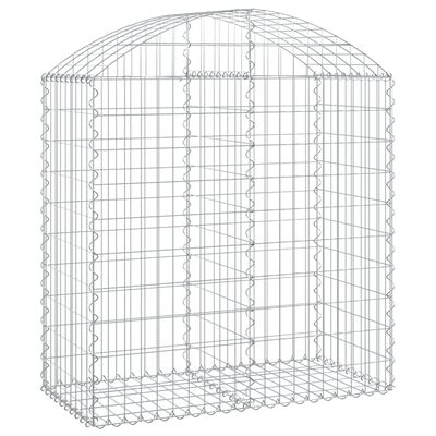 vidaXL Arched Gabion Basket 100x50x100/120 cm Galvanised Iron