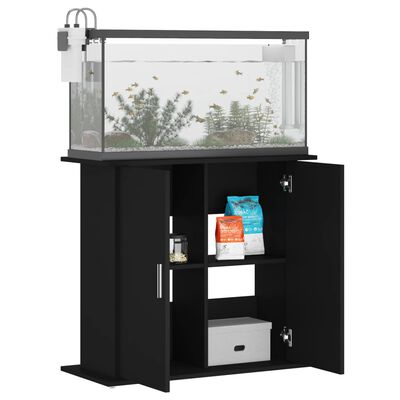 vidaXL Aquarium Stand Black 81x36x73 cm Engineered Wood