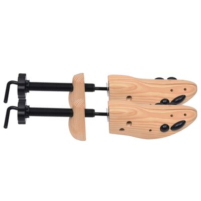 vidaXL Shoe Trees 2 Pairs Size 36-40 Solid Pine Wood