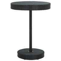 vidaXL Garden Table Black 60.5x106 cm Poly Rattan