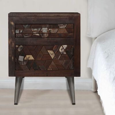 vidaXL Bedside Cabinet Solid Reclaimed Wood 40x30x50 cm