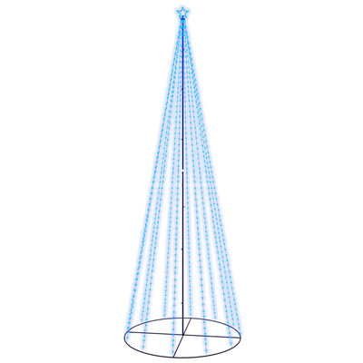 vidaXL Christmas Cone Tree Blue 732 LEDs 160x500 cm