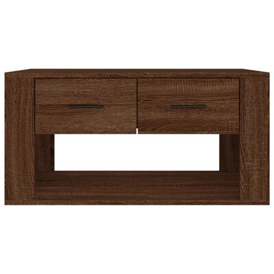 vidaXL Coffee Table Brown Oak 80x50x40 cm Engineered Wood